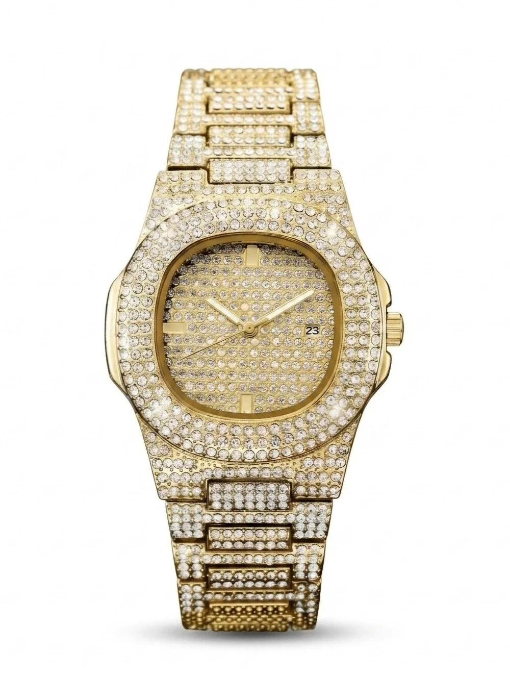 Iced Gold Watch